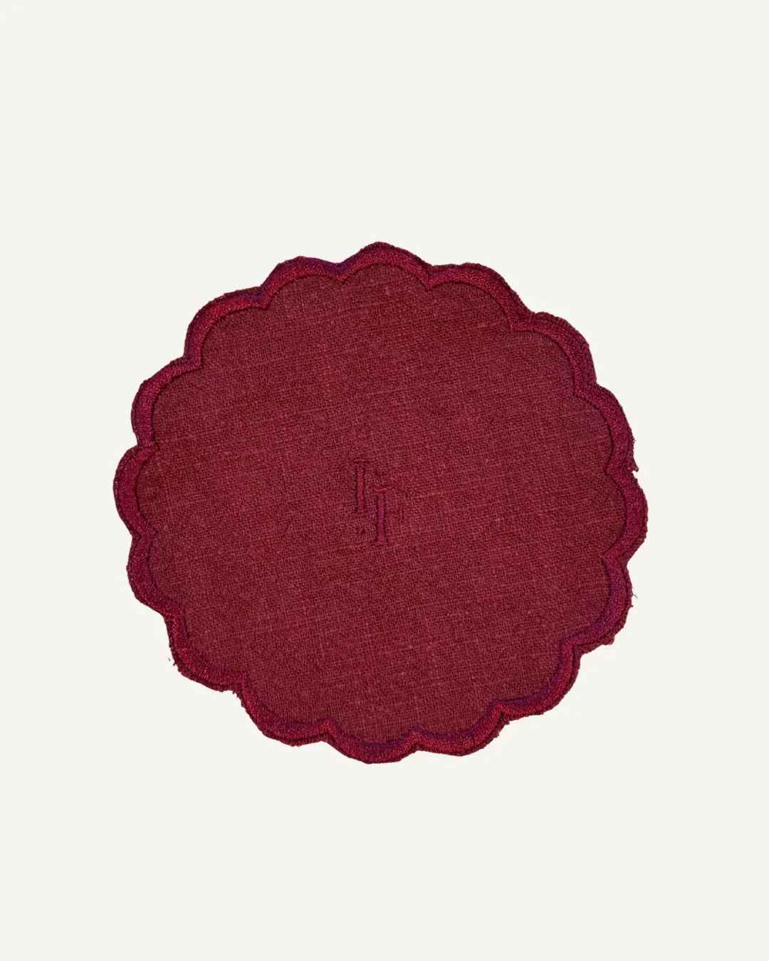 Fabric Coaster - Dark Red