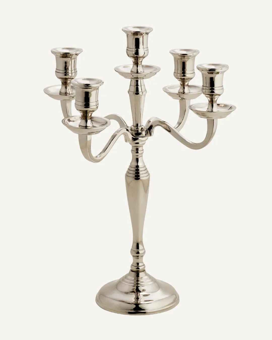 Candle Holder - Silver, 25 × 33 cm