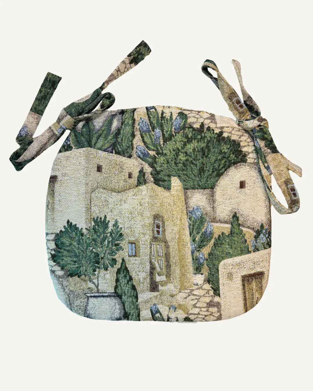 Chair Cushion - Print Brown / Green