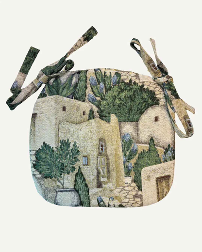 Chair Cushion - Print Brown / Green