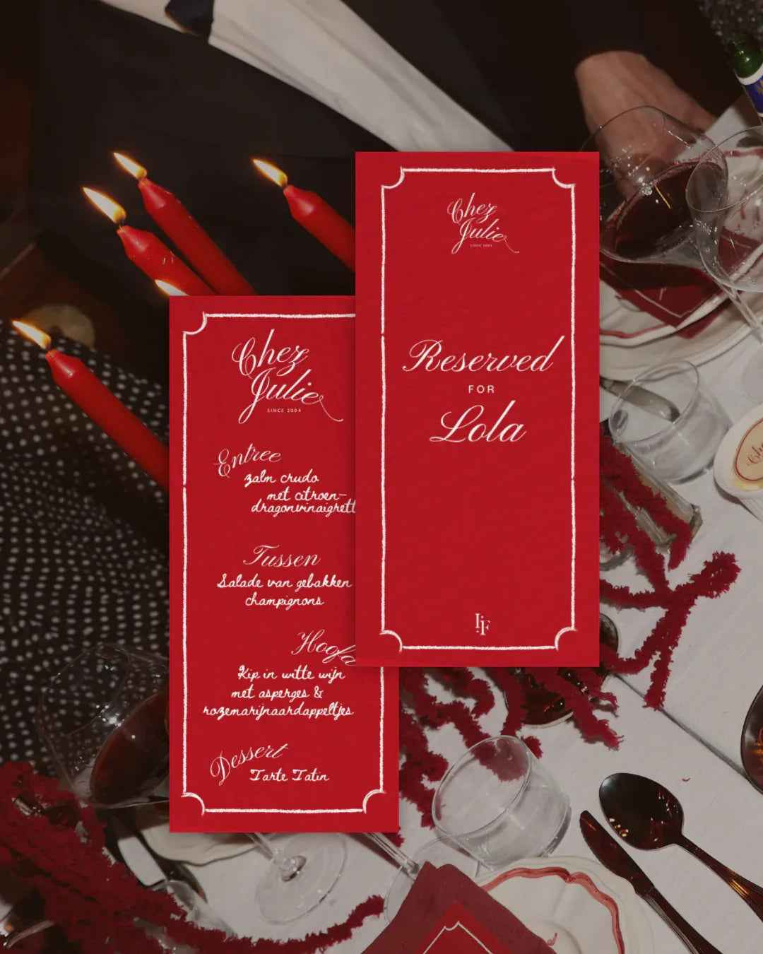Personalised Menu & Name Card